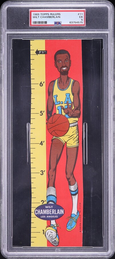 1969 Topps Rulers Wilt Chamberlain #11 PSA 5 EX