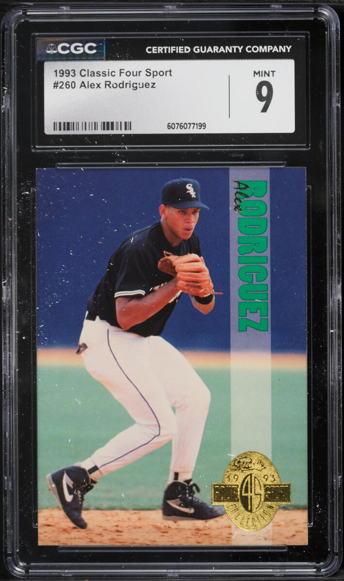 1993 Classic Four Sport Alex Rodriguez ROOKIE #260 CGC 9 MINT