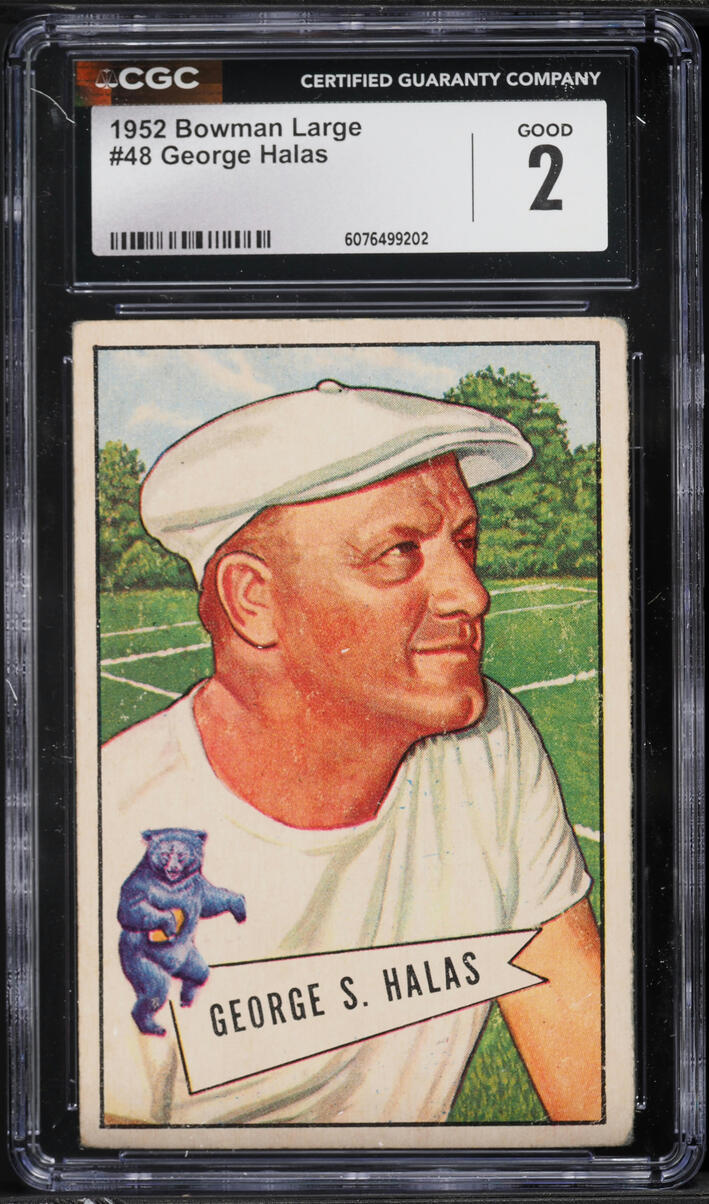 1952 Bowman Large George Halas #48 CGC 2 GD