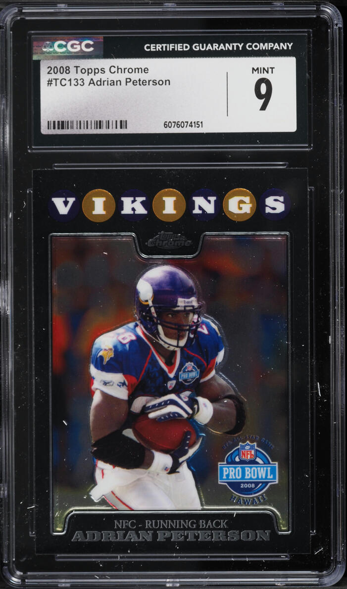 2008 Topps Chrome Adrian Peterson #TC133 CGC 9 MINT