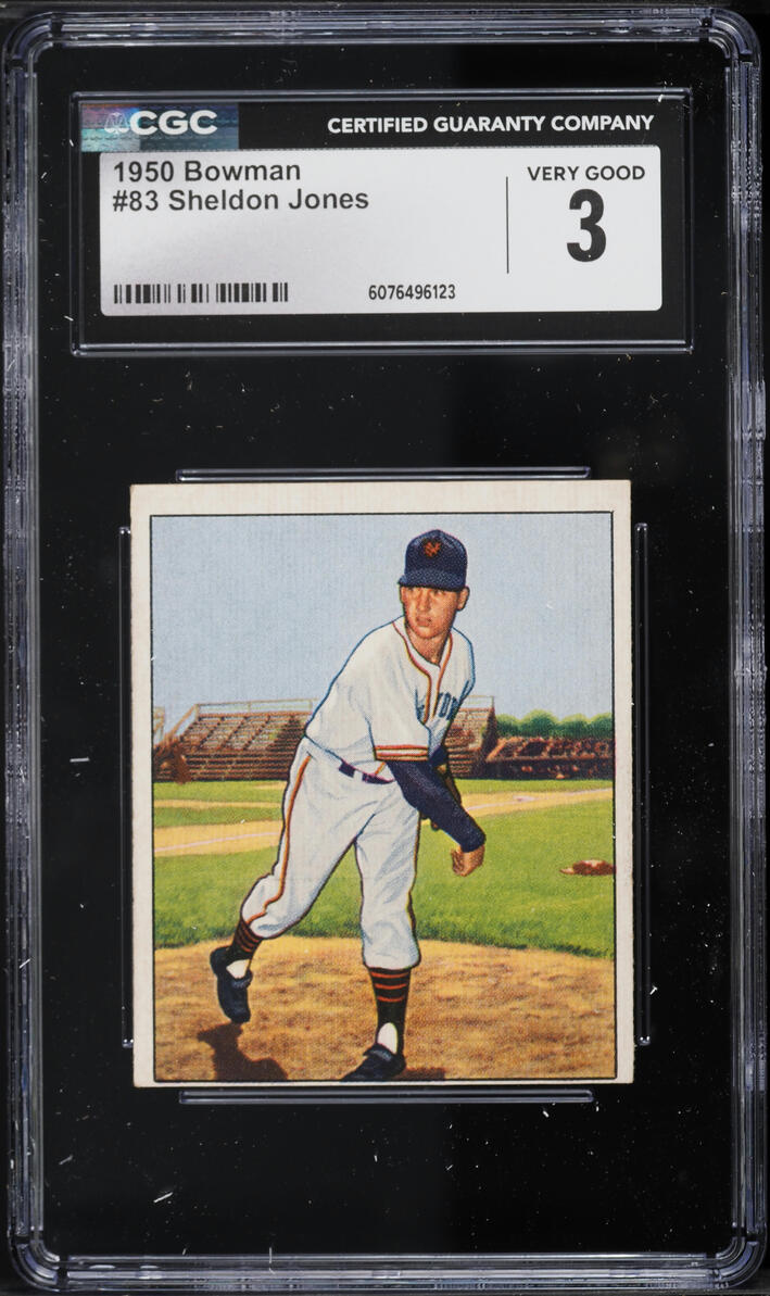 1950 Bowman Sheldon Jones #83 CGC 3 VG