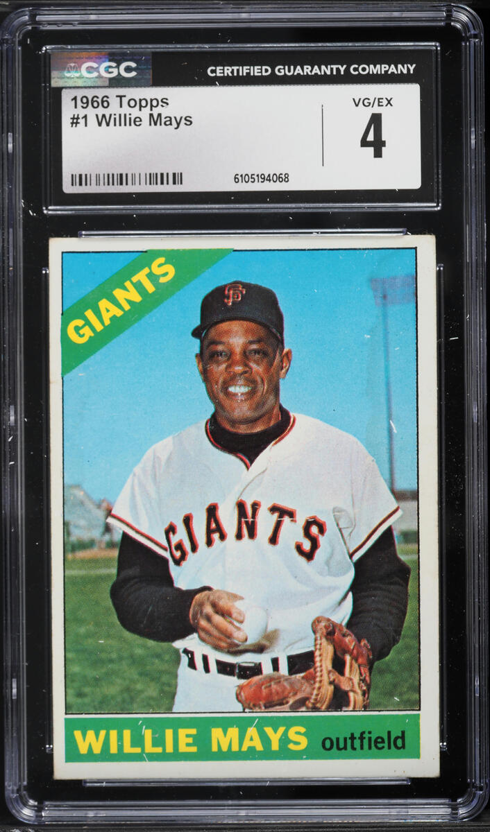 1966 Topps Willie Mays #1 CGC 4 VGEX