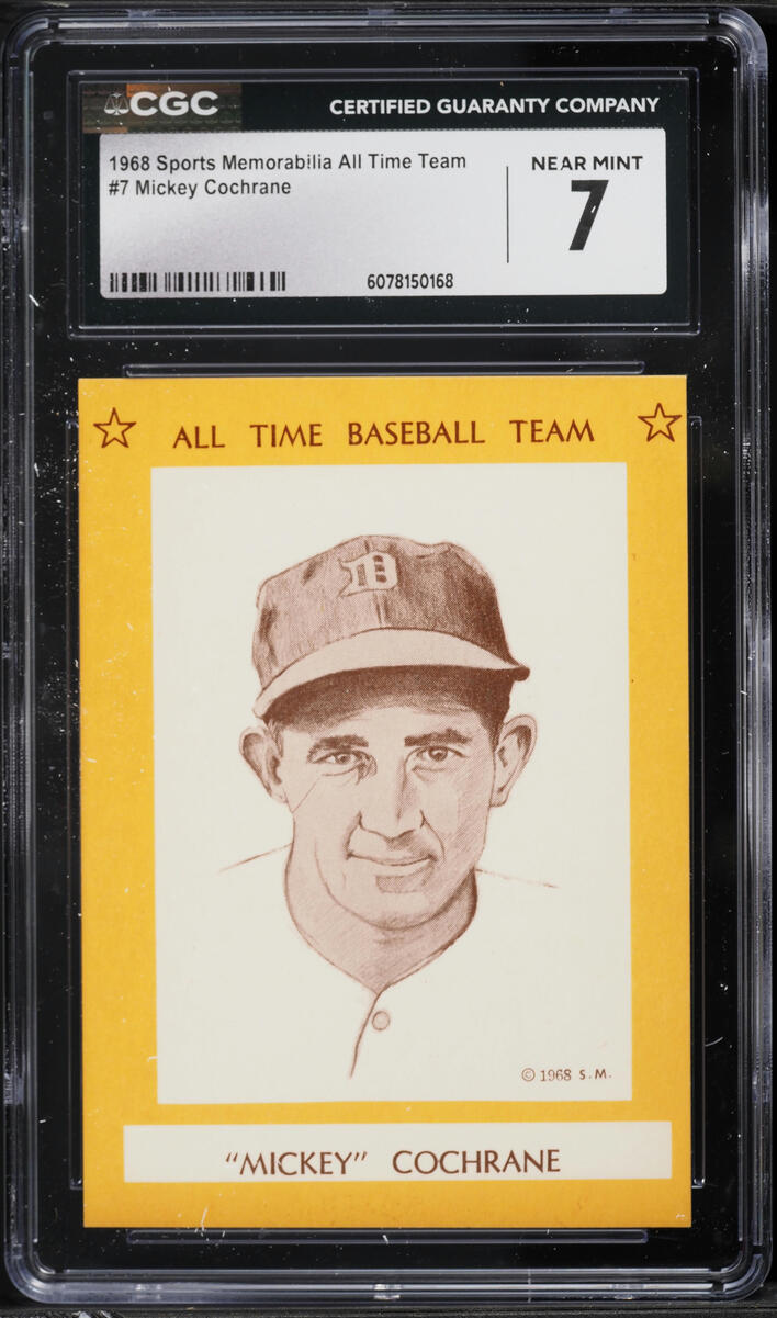 1968 Sports Memorabilia All Time Team Mickey Cochrane #7 CGC 7 NRMT
