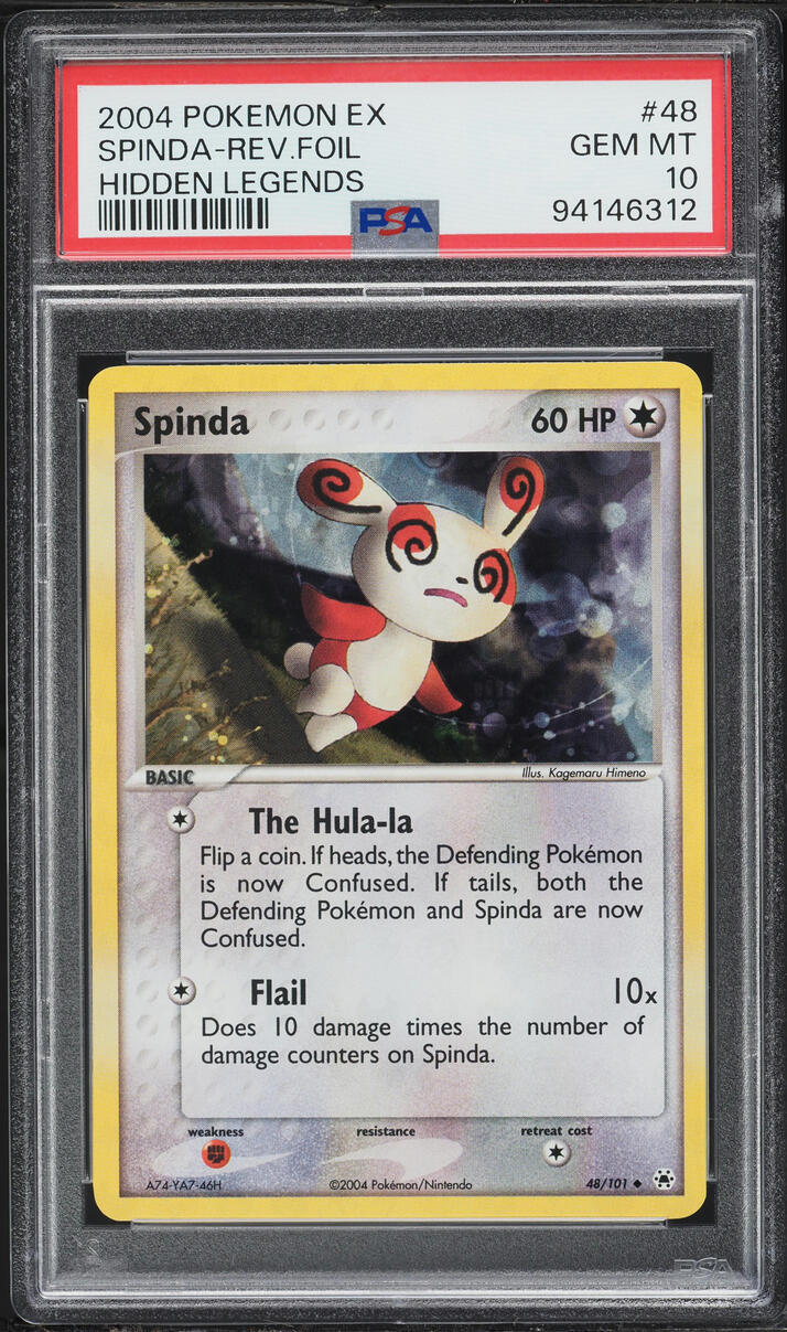 2004 Pokemon EX Hidden Legends Reverse Holo Spinda #48 PSA 10 GEM MINT