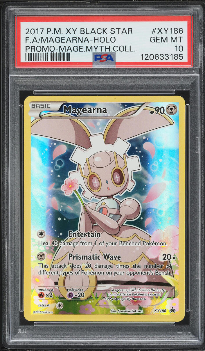 2017 Pokemon XY Black Star Promo Mage Myth Full Art Magearna #XY186 PSA 10 GEM MINT