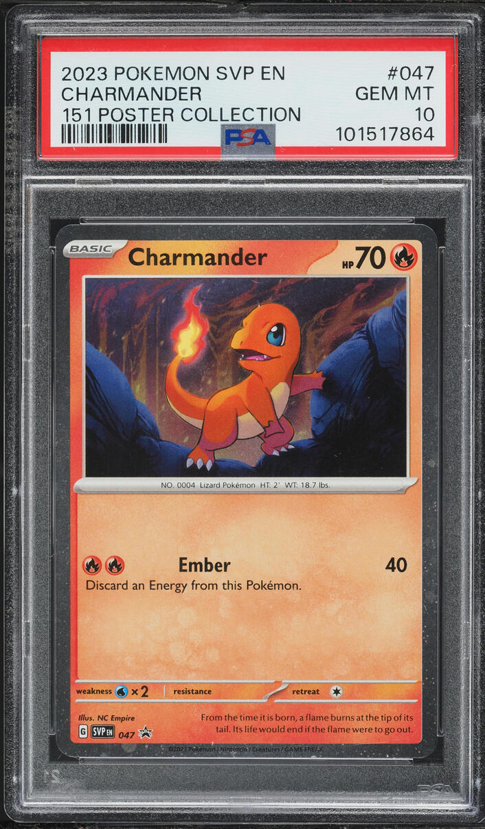2023 Pokemon Scarlet & Violet Promo 151 Poster Collection Charmander #47 PSA 10 GEM MINT