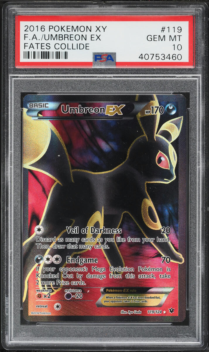 2016 Pokemon XY Fates Collide Full Art/Umbreon EX 119