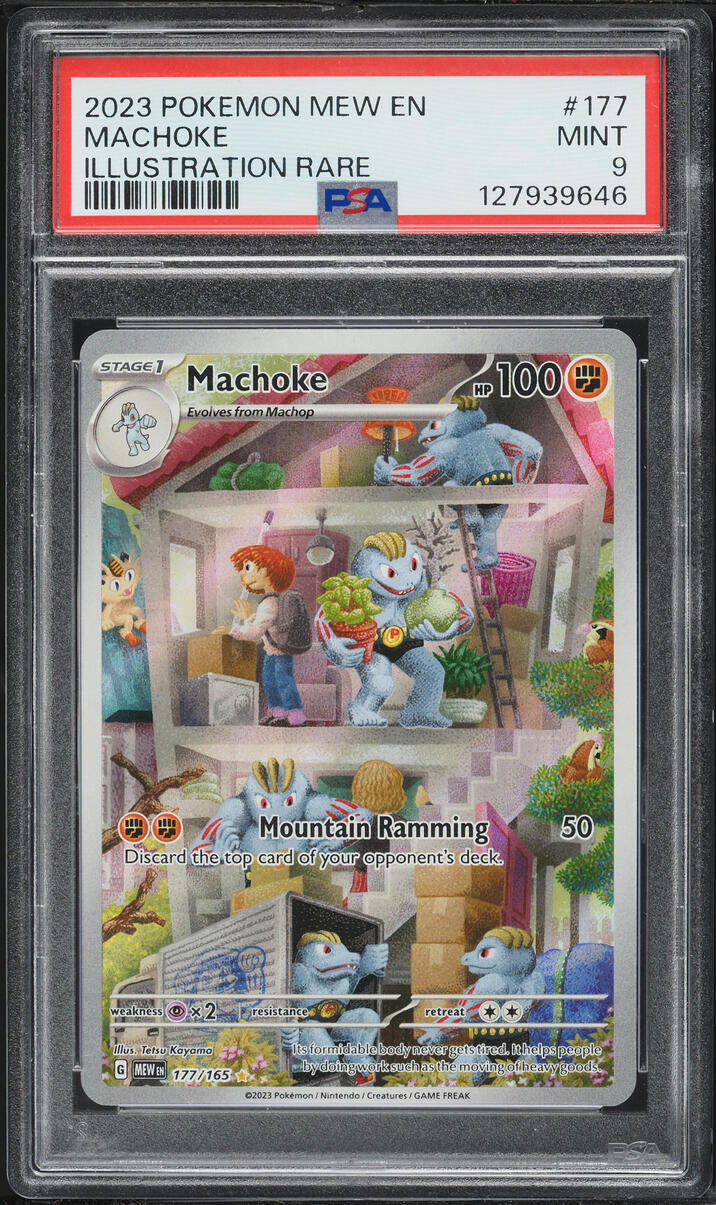 2023 Pokemon Scarlet & Violet 151 IR Machoke #177 PSA 9 MINT