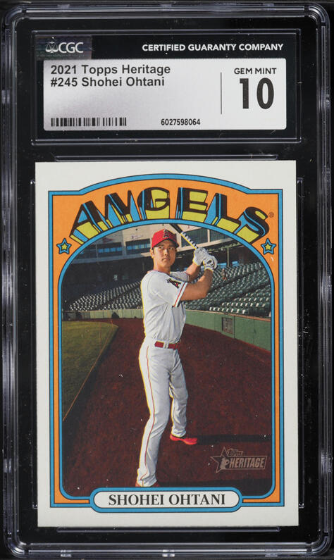 2021 Topps Heritage Real One Red Ink Shohei Ohtani AUTO /72 #ROA