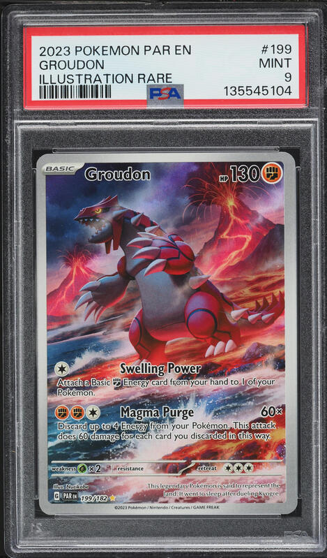 2023 Pokemon Scarlet & Violet Paradox Rift IR Groudon #199 PSA 9 MINT
