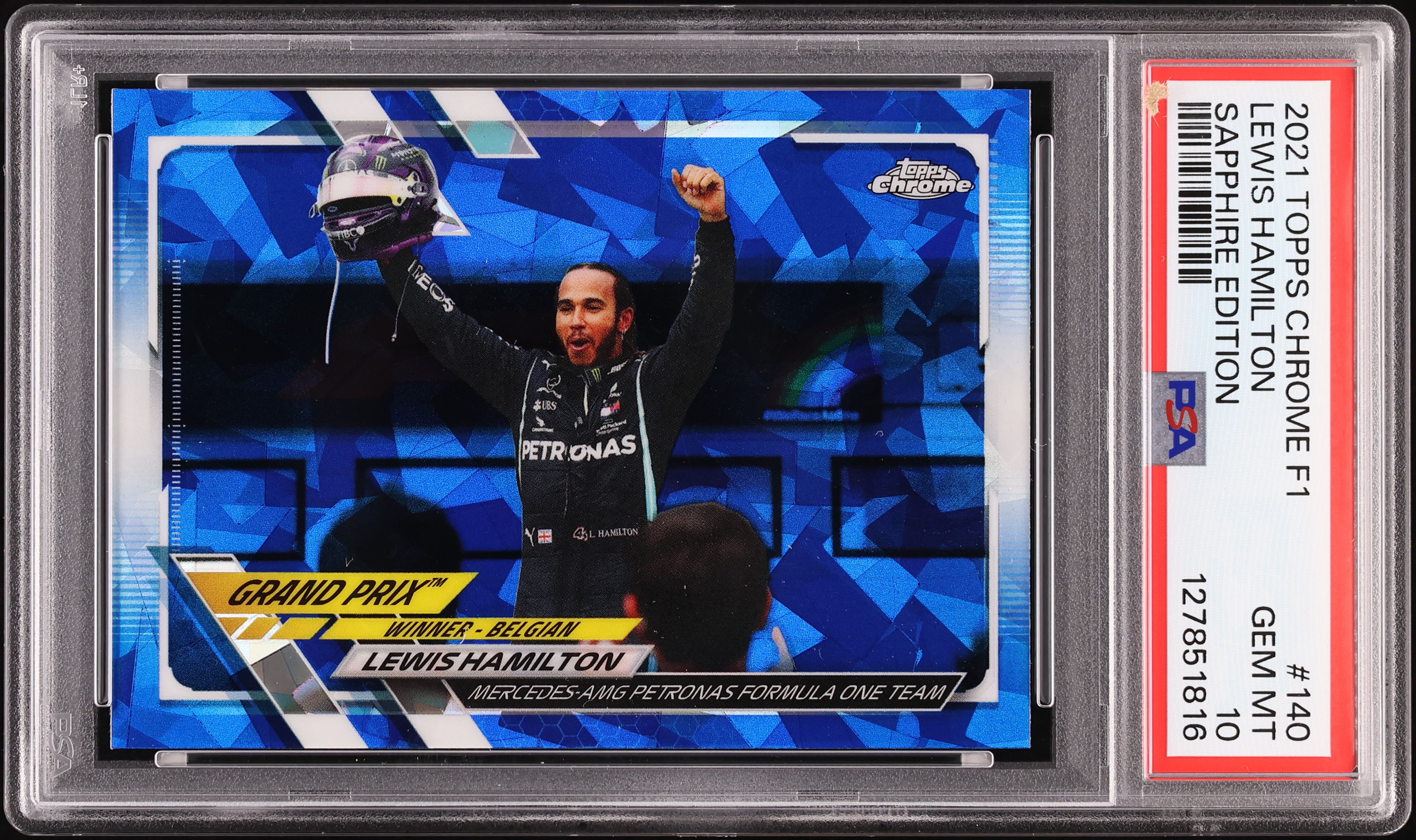 2021 Topps Chrome Formula 1 F1 Sapphire Lewis Hamilton #140 PSA 10