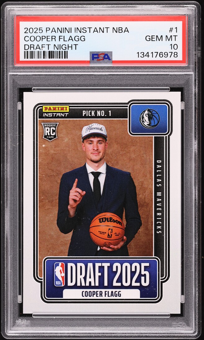 2025 Panini Instant NBA Draft Night Cooper Flagg ROOKIE /68380 #NBADN-1 PSA 10 GEM MINT