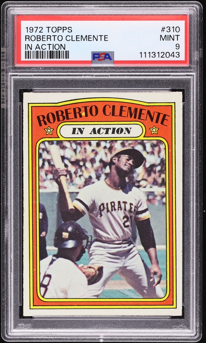 1972 Topps Roberto Clemente IN ACTION #310 PSA 9 MINT