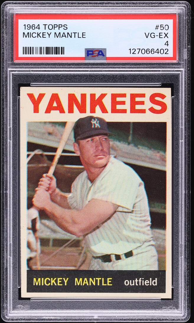 1964 Topps Mickey Mantle #50 PSA 4 VGEX