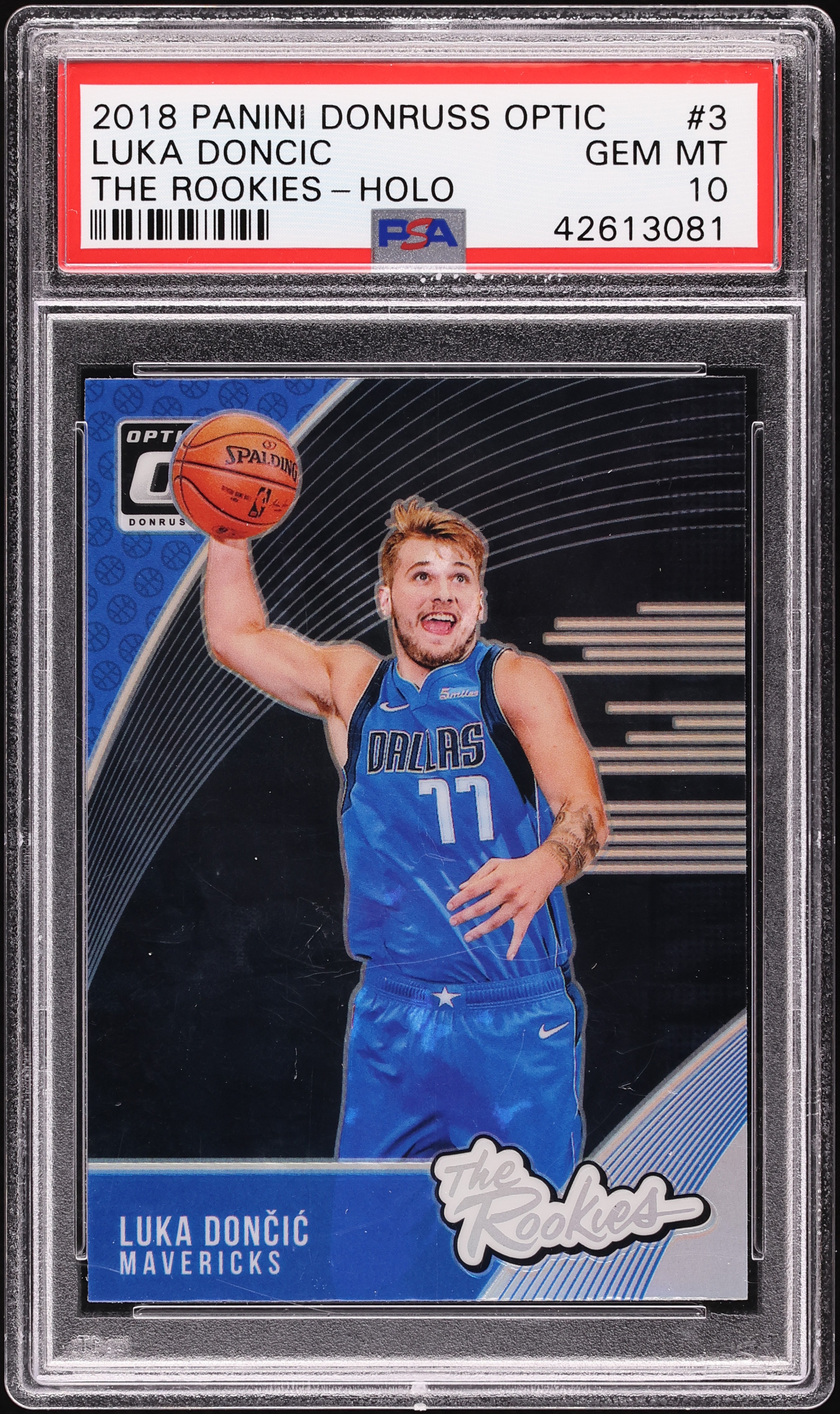 2018 Donruss Optic Holo Prizm Luka Doncic ROOKIE #3 PSA 10 GEM