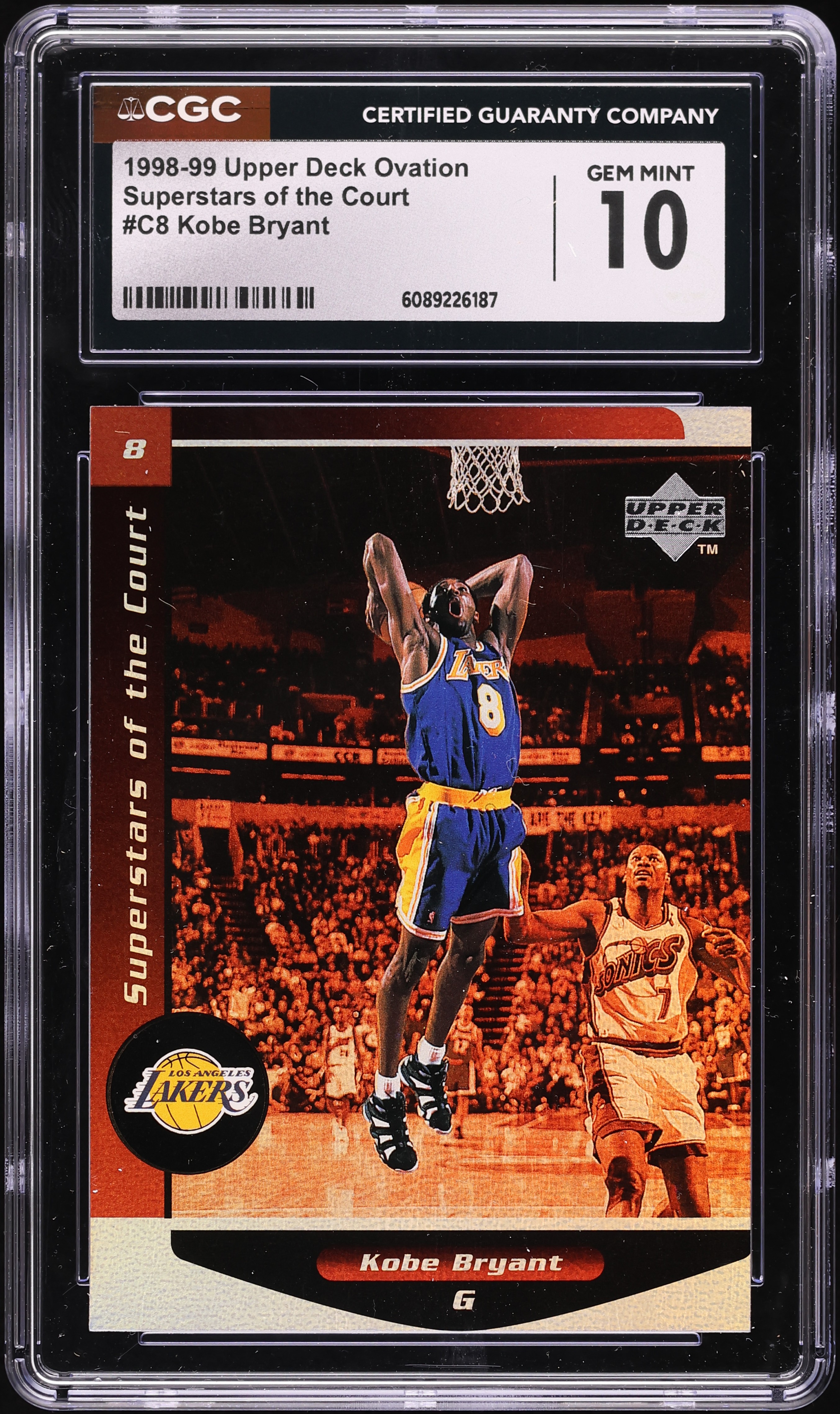 1998 Upper Deck Ovation Superstars Of The Court Kobe Bryant #C8 