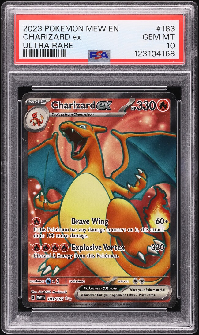 2023 Pokemon Scarlet & Violet 151 Full Art Charizard EX #183 PSA 10 GEM MINT graded card