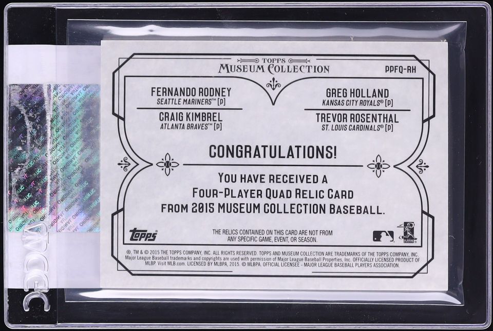 2015 Topps Museum Collection Primary Kimbrel Rosenthal Copper