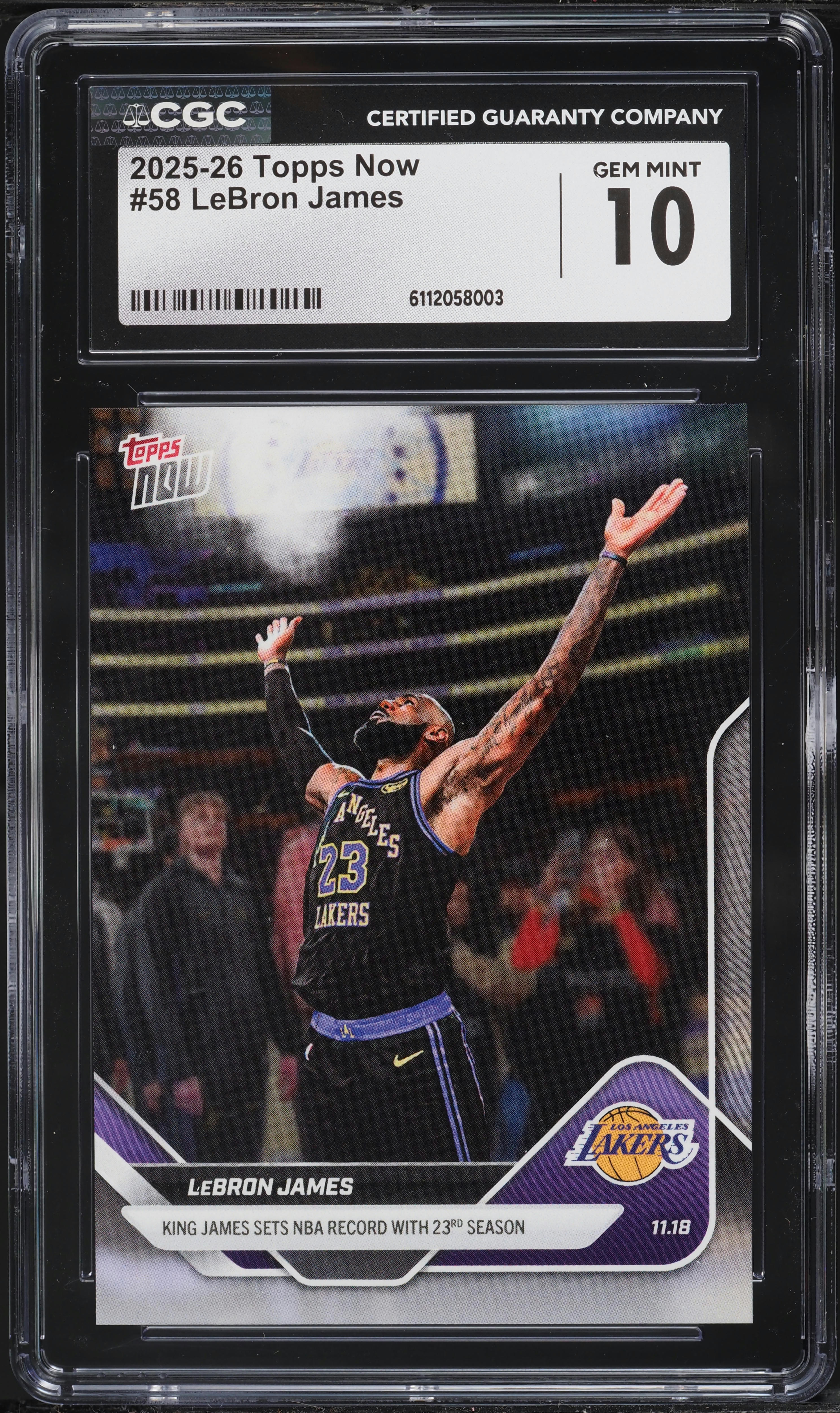 10枚セット Topps NOW 2025 LeBron James レブロン・ジェームズ Los 