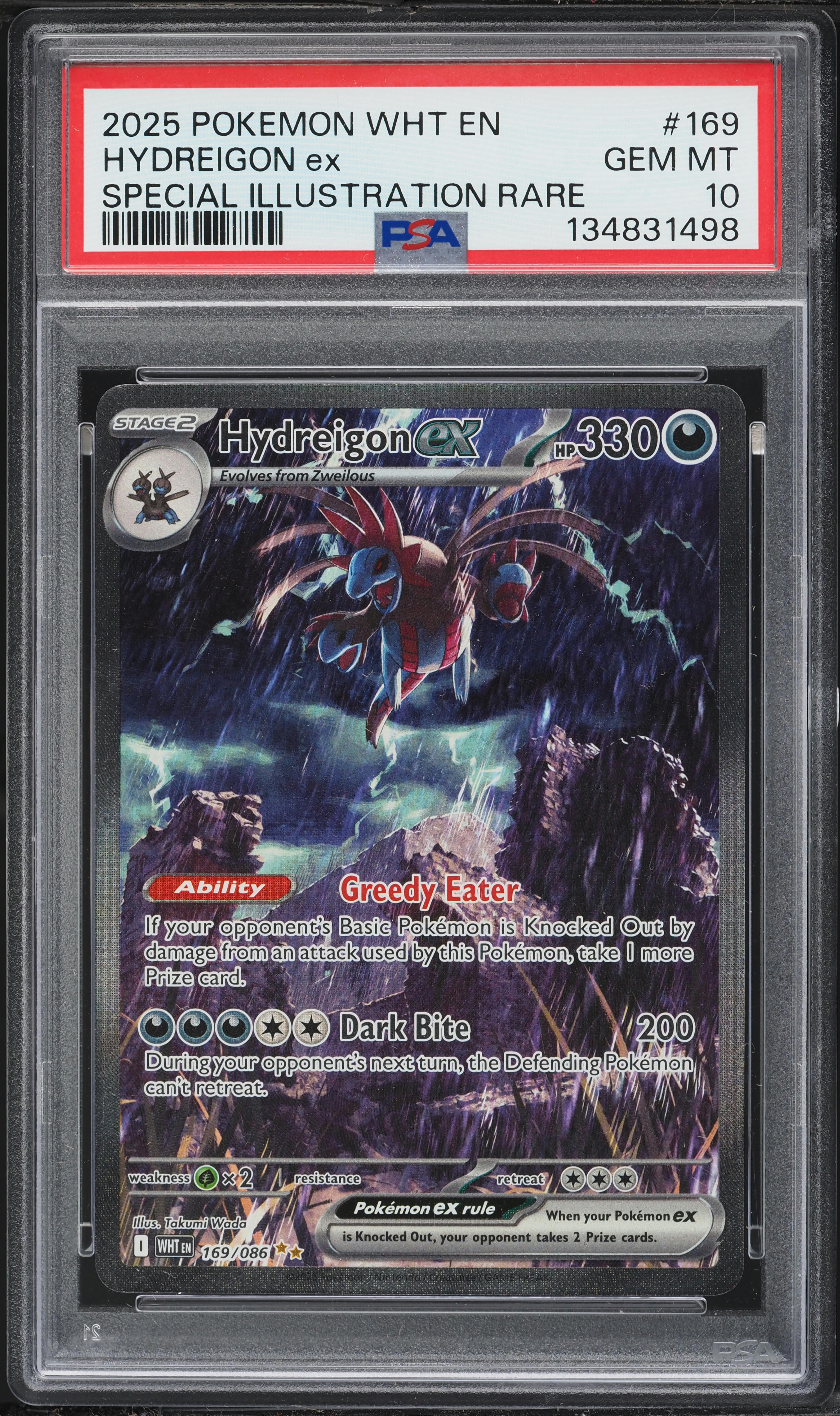 2025 Pokemon Scarlet & Violet White Flare SIR Hydreigon Ex #169