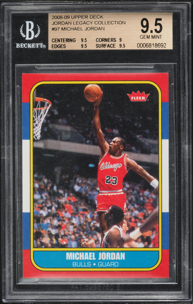 2008 Upper Deck MJ Legacy Collection Michael Jordan #97 BGS 9.5 GEM MINT