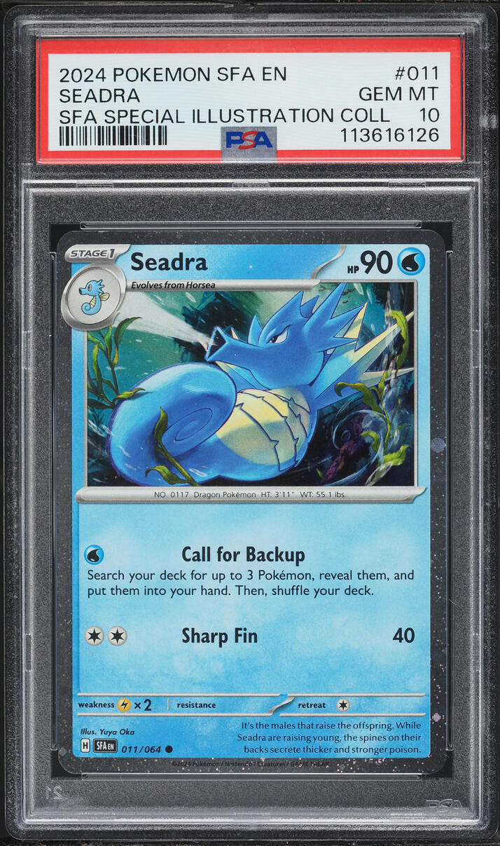 2024 Pokemon Scarlet & Violet Shrouded Fable Special Illustration Seadra #11 PSA 10 GEM MINT