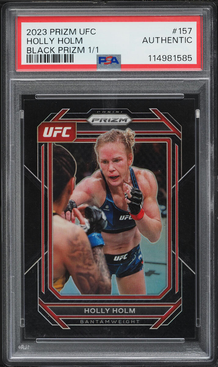 2023 Panini Prizm UFC Black Holly Holm 1/1 #157 PSA AUTH