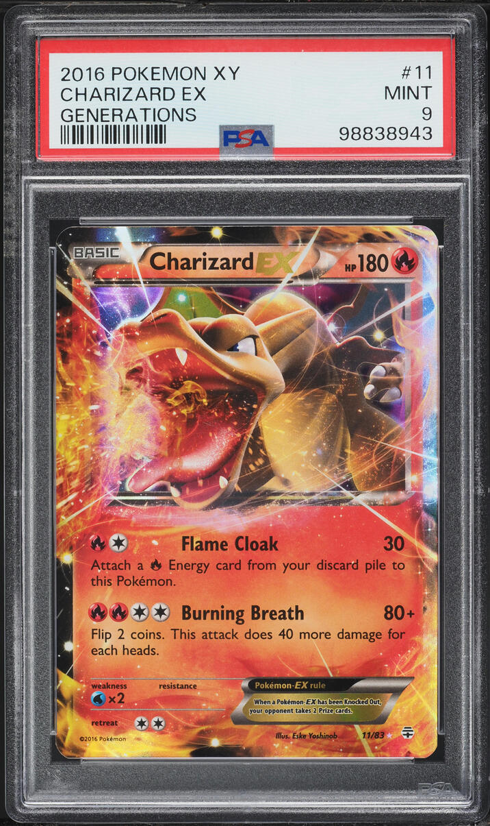 2016 Pokemon XY Generations Holo Charizard Ex #11 PSA 9 MINT