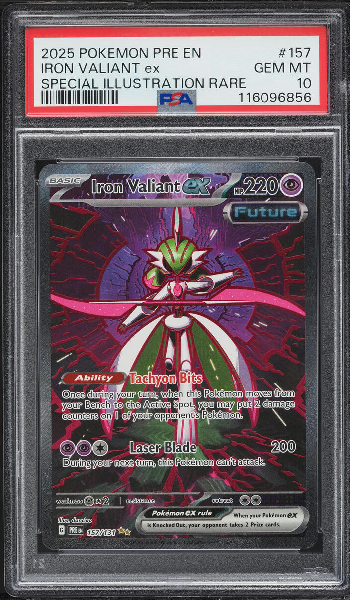 2025 Pokemon Scarlet & Violet Prismatic Evolutions SIR Iron Valiant EX #157 PSA 10 GEM MINT