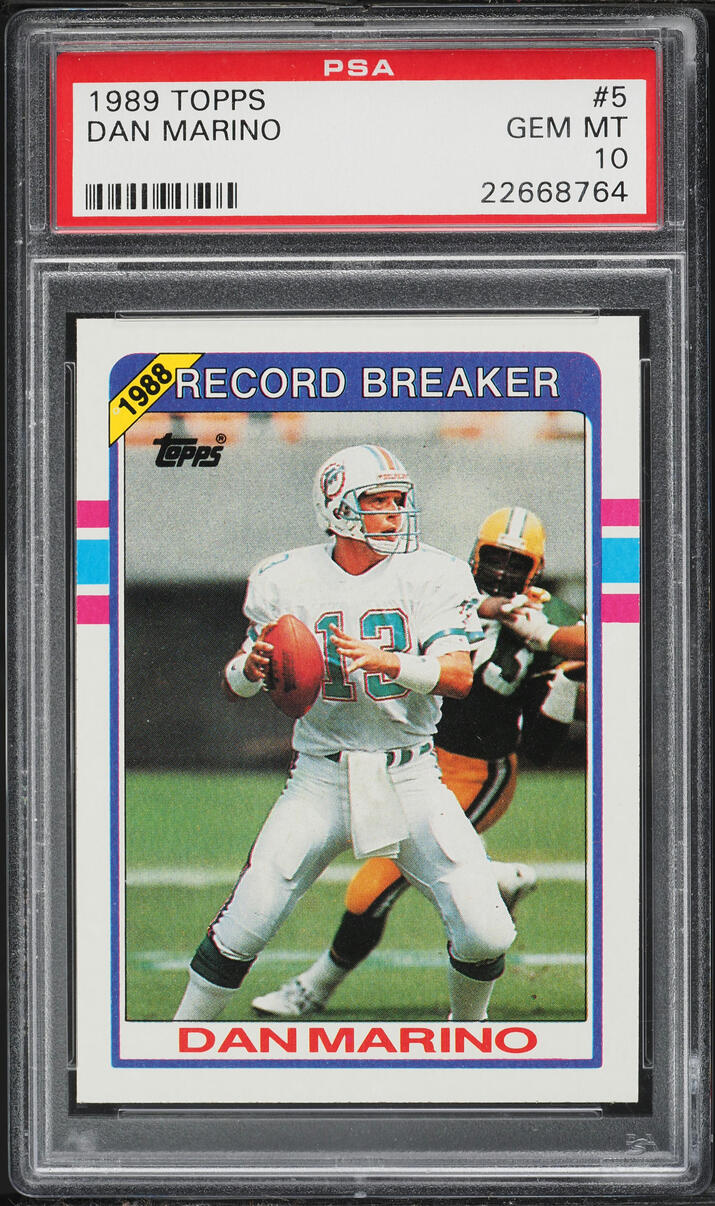 1989 Topps Football Dan Marino #5 PSA 10 GEM MINT