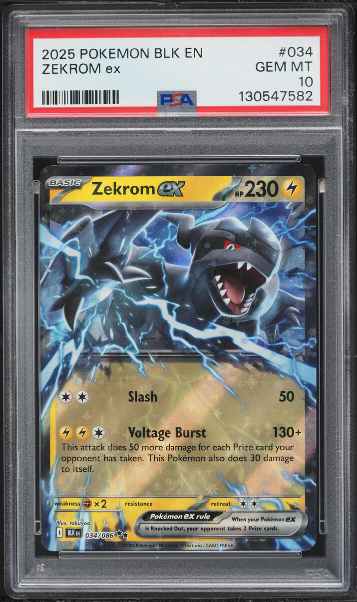 2025 Pokemon Scarlet & Violet Black Bolt Zekrom ex #34 PSA 10 GEM MINT