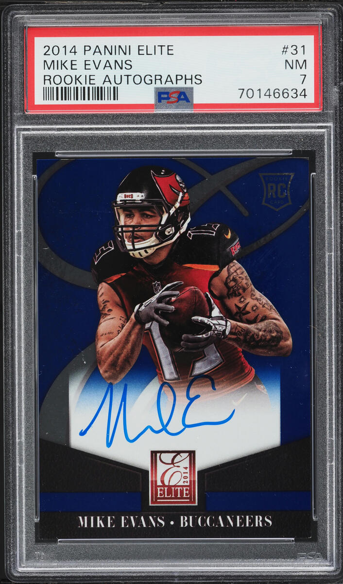 2014 Panini Elite Mike Evans ROOKIE AUTO #31 PSA 7 NRMT