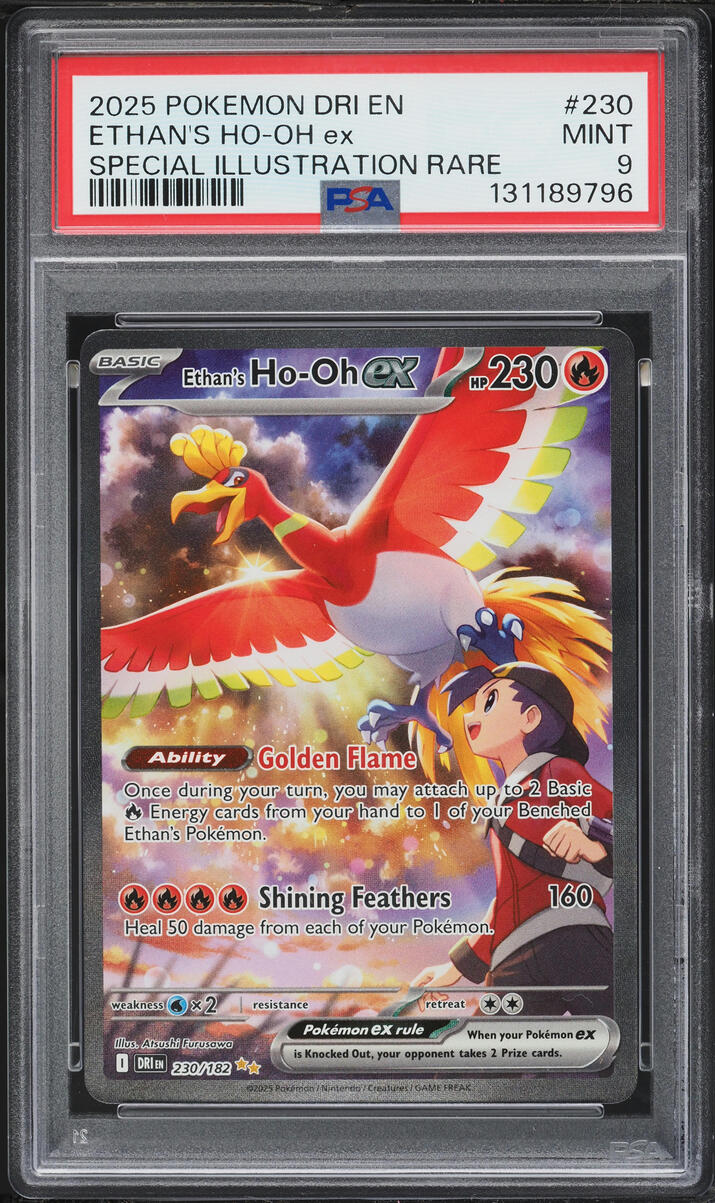 2025 Pokemon Scarlet & Violet Destined Rivals SIR Ethan's Ho-Oh EX #230 PSA 9 MINT