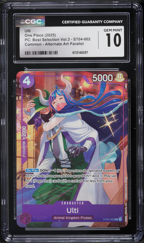 2025 One Piece PC Best Selection Vol.3 Alt Art Ulti #ST04-002 CGC AUTH on  Fanatics Collect