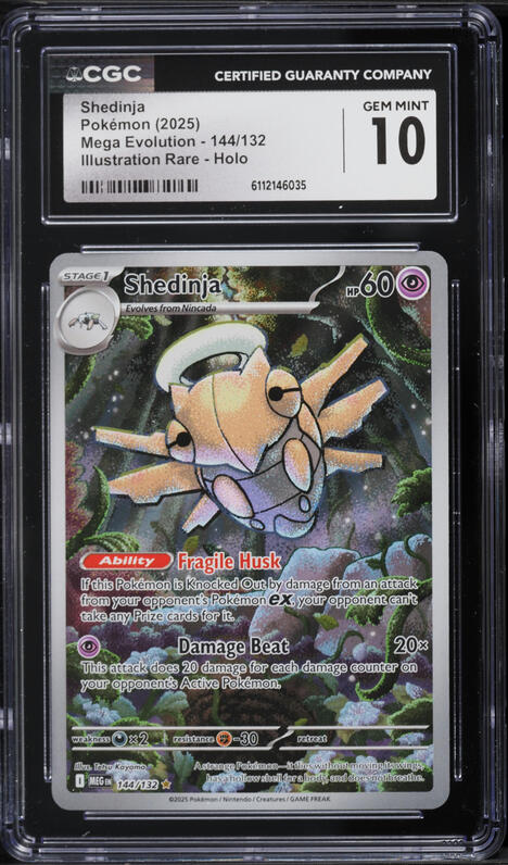 2025 Pokemon Mega Evolution IR Shedinja #144 CGC 10 GEM MINT
