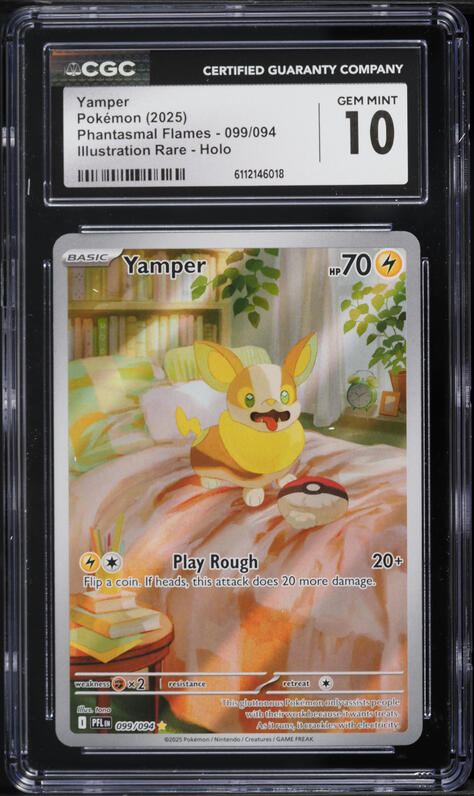 2025 Pokemon Mega Phantasmal Flames IR Yamper #99 CGC 10 GEM MINT