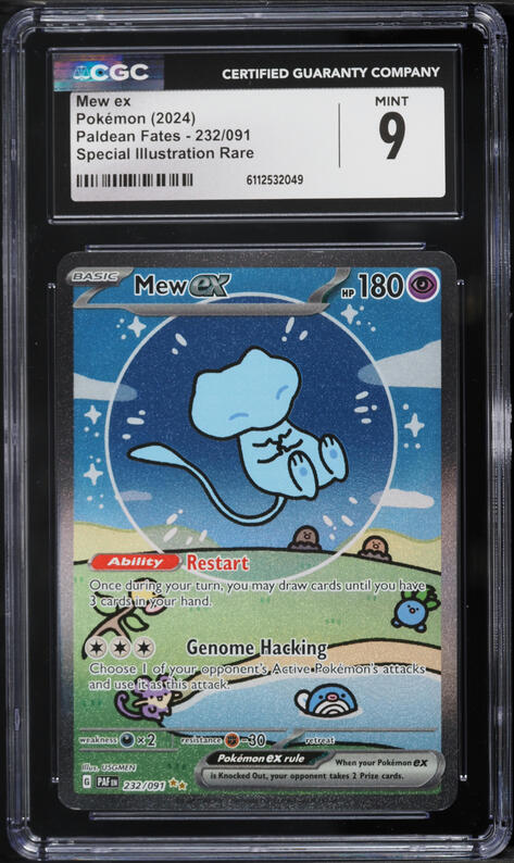 2024 Pokemon Scarlet & Violet Paldean Fates SIR Mew EX #232 CGC