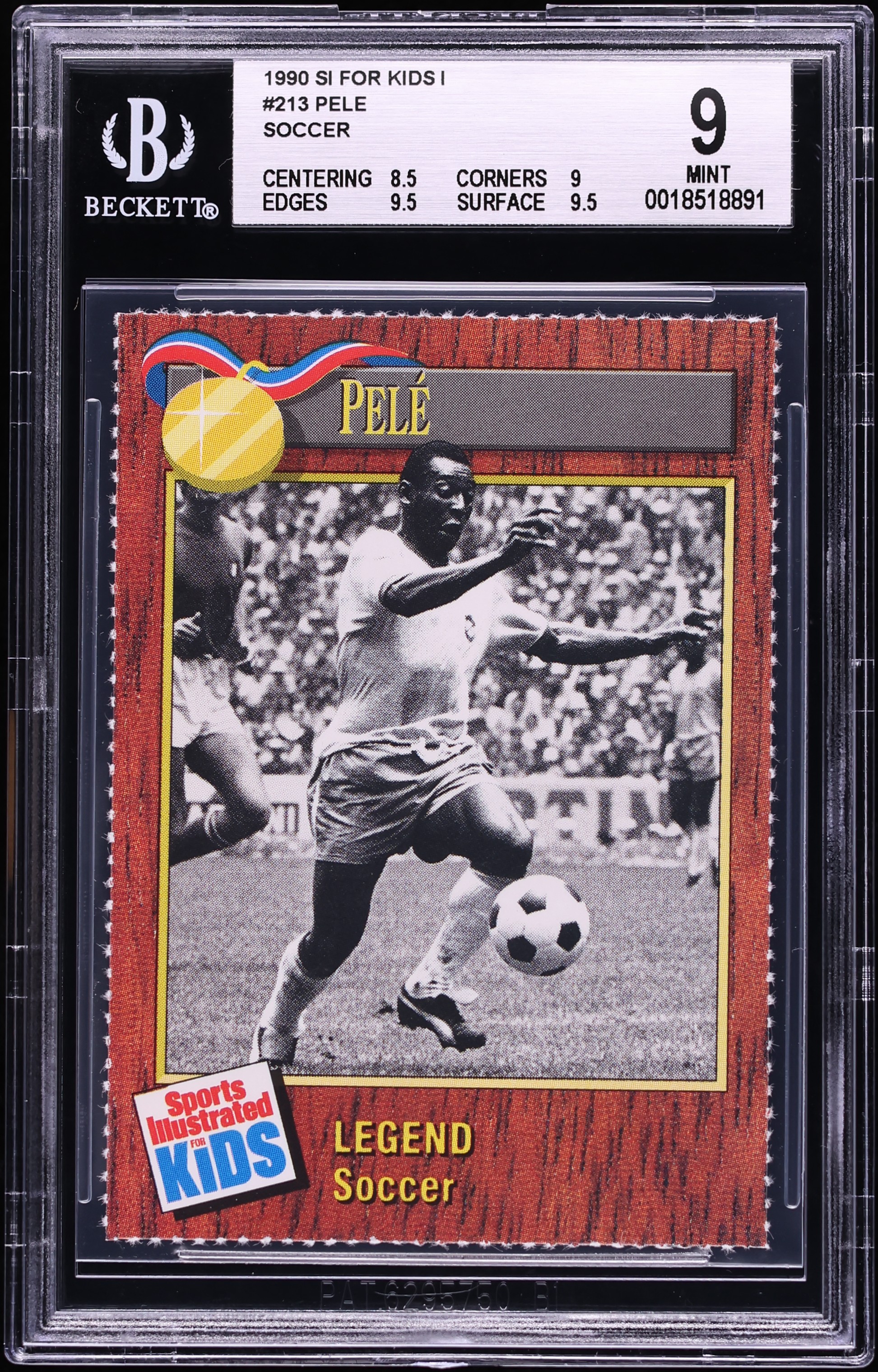 1990 Sports Illustrated For Kids Pele #213 BGS 9 MINT on Fanatics