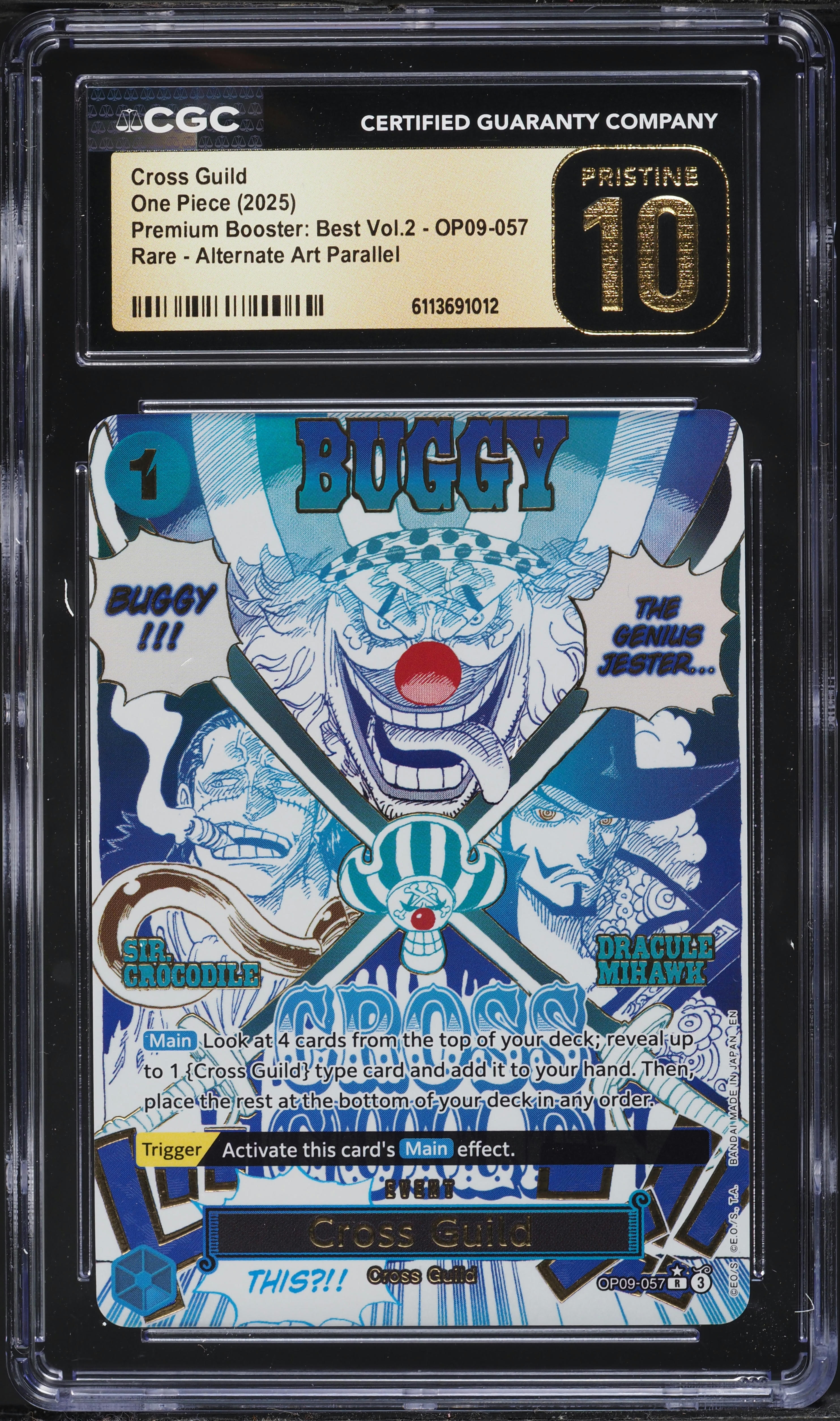 2025 One Piece Premium Best Vol.2 Alt Art Cross Guild #OP09-057