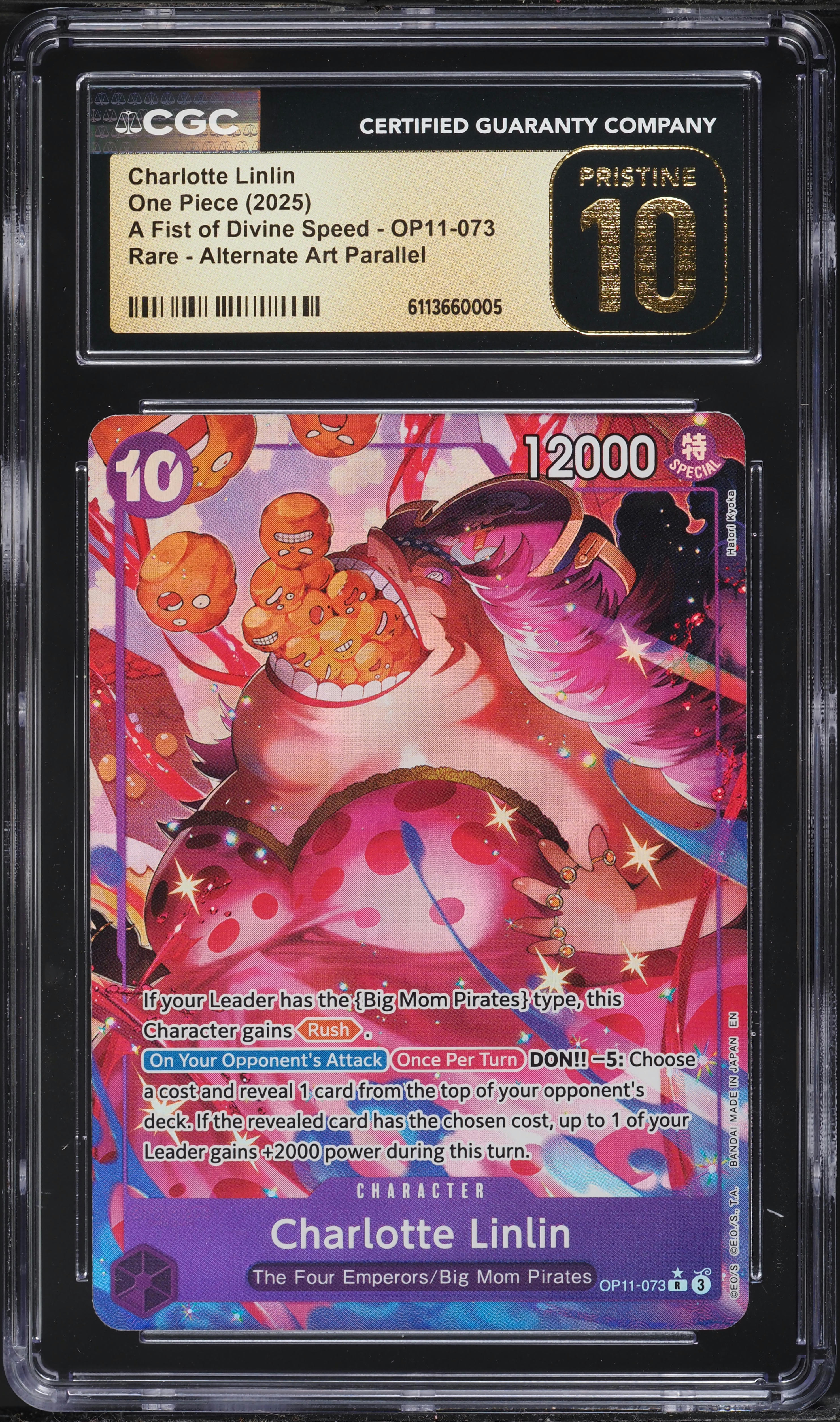 2025 One Piece A Fist Of Divine Speed Alt Art Charlotte Linlin