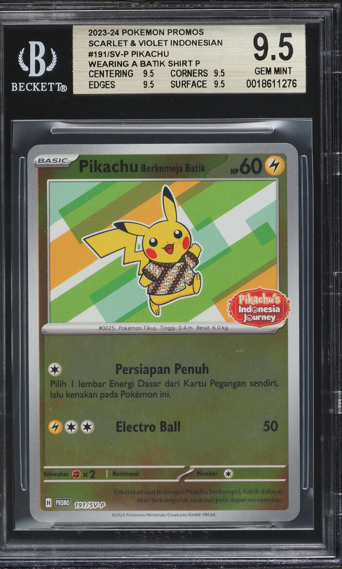 2024 Pokemon Indonesian Scarlet & Violet Promos Pikachu In A Batik