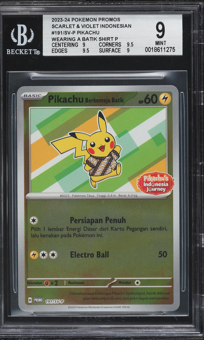 2024 Pokemon Indonesian Scarlet & Violet Promos Pikachu In A Batik