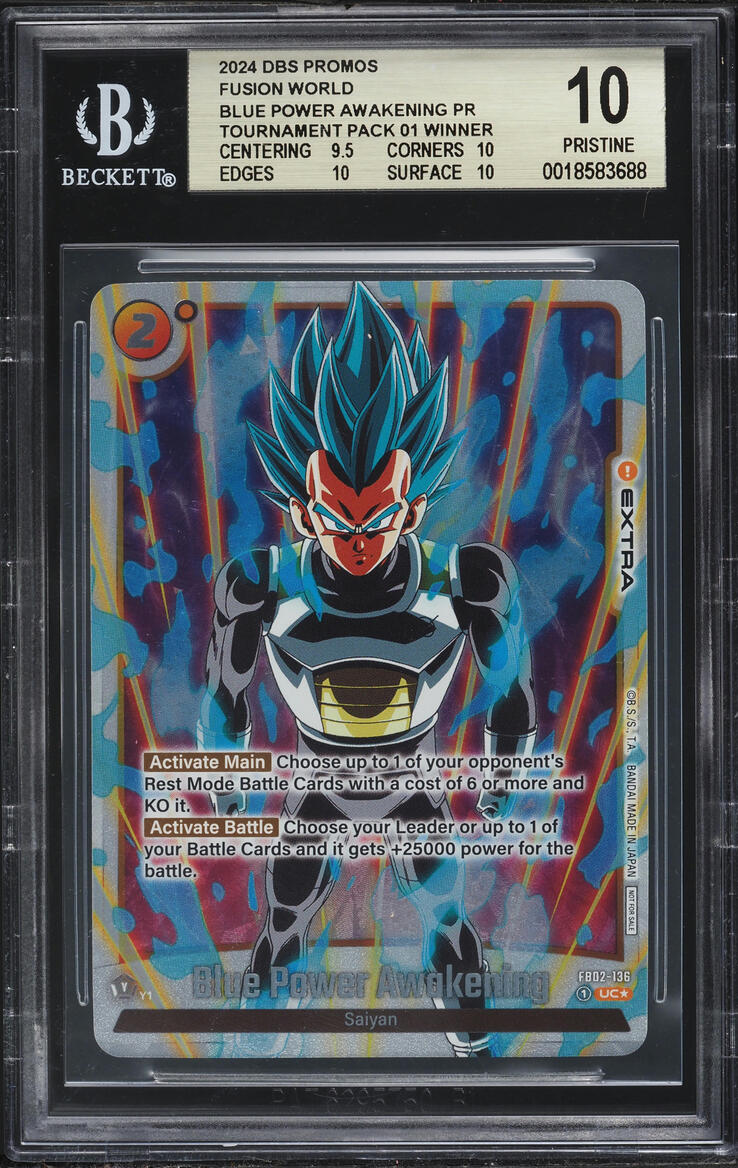 2024 Dragon Ball Super Promo Fusion World Tournament Pack 1 Winner Blue  Power Awakening BGS 10 on Fanatics Collect