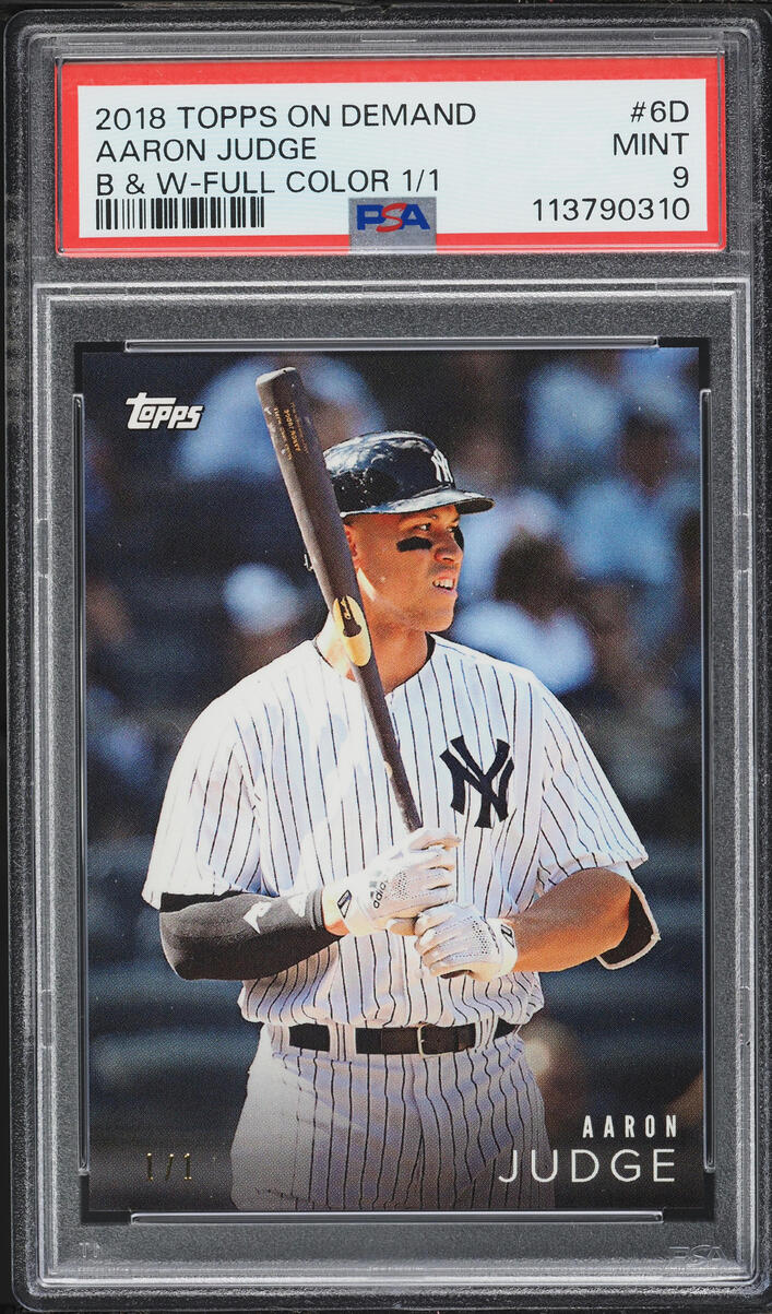 2018 Topps on Demand Black & White Full Color Aaron Judge 1/1 #6D PSA 9 MINT
