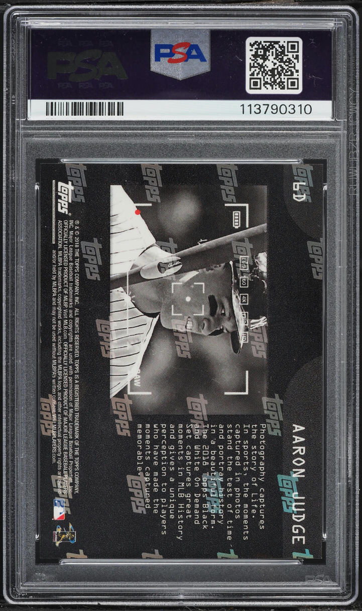 2018 Topps on Demand Black & White Full Color Aaron Judge 1/1 #6D PSA 9 MINT
