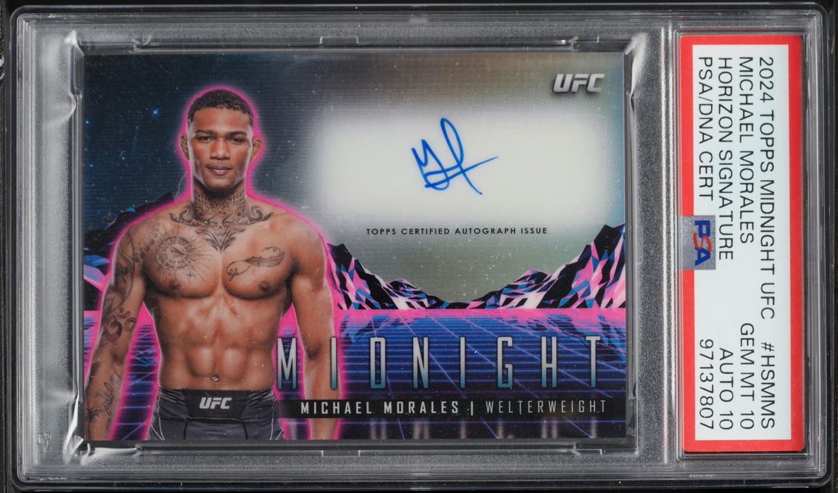 2024 Topps Midnight UFC Horizon Michael Morales AUTO DNA 10 #HSMMS PSA 10 GEM MINT