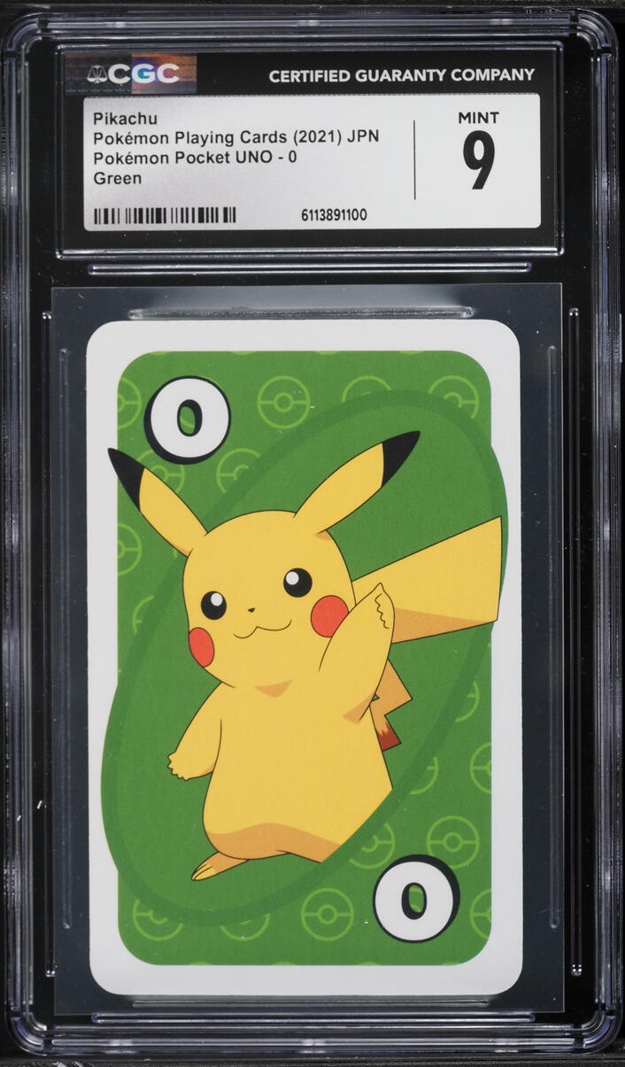 2021 Pokemon Japanese Playing Cards Pocket UNO Green Pikachu CGC 9 MINT on  Fanatics Collect
