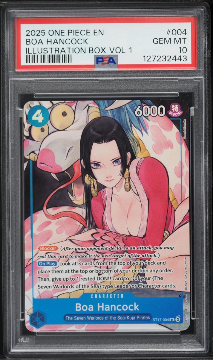 2025 One Piece Promo Illustration Box Volume 1 SR Boa Hancock #ST17-004 PSA 10 GEM MINT
