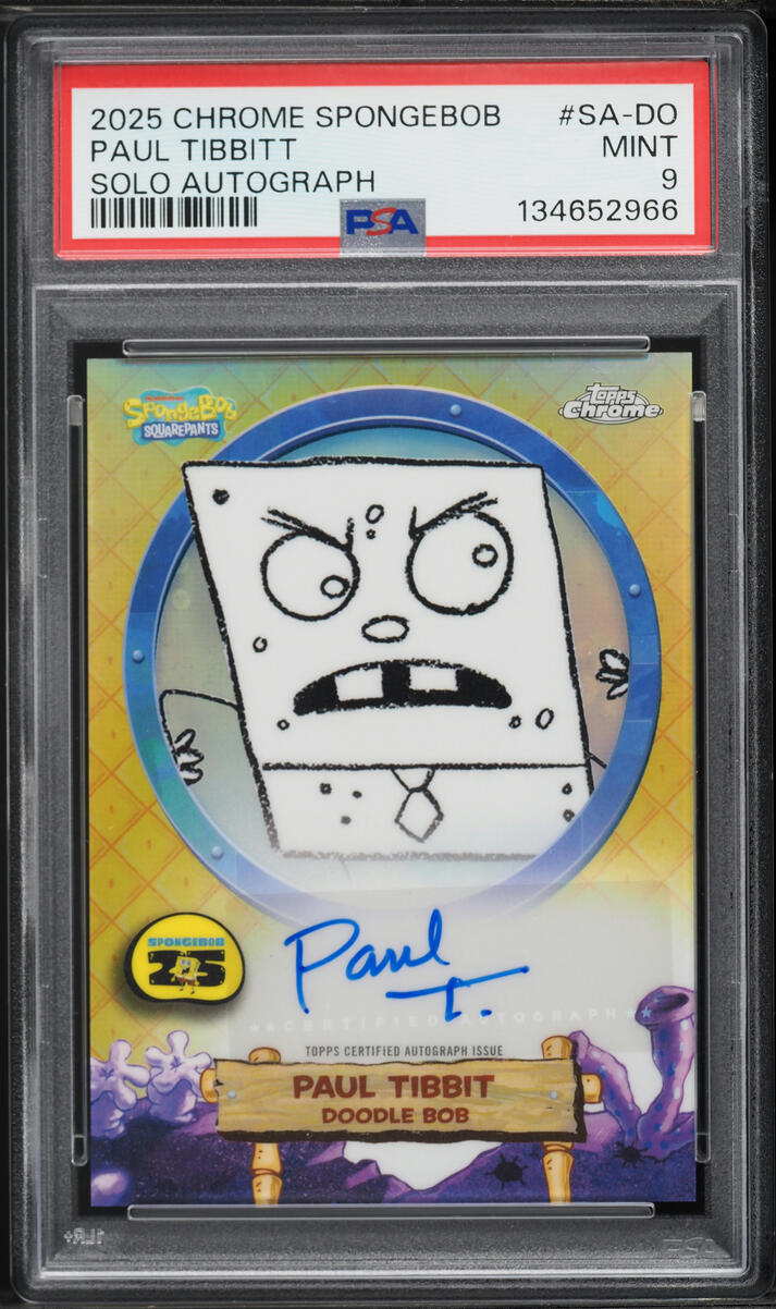 2025 Topps Chrome Spongebob 25th Anniversary Solo Paul Tibbitt