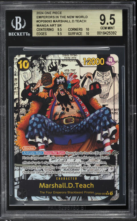 2024 One Piece Japanese Emperors Wanted Alt Art Marshall D. Teach